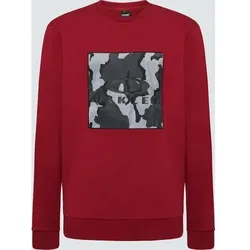 OAKLEY Herren Sweatshirt BLOCKED CAMO O-BARK SWEATSHIRT, Größe S in Rot Rot
