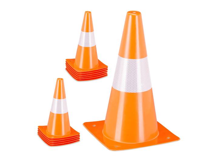 Pylonen 12er-Set Weiss-Orange