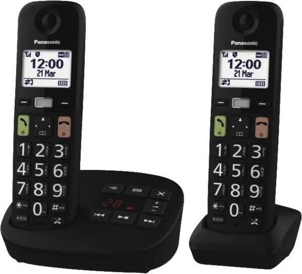 Panasonic KX-TGU132EXB Draadloze DECT-telefoon met headset, Zwart