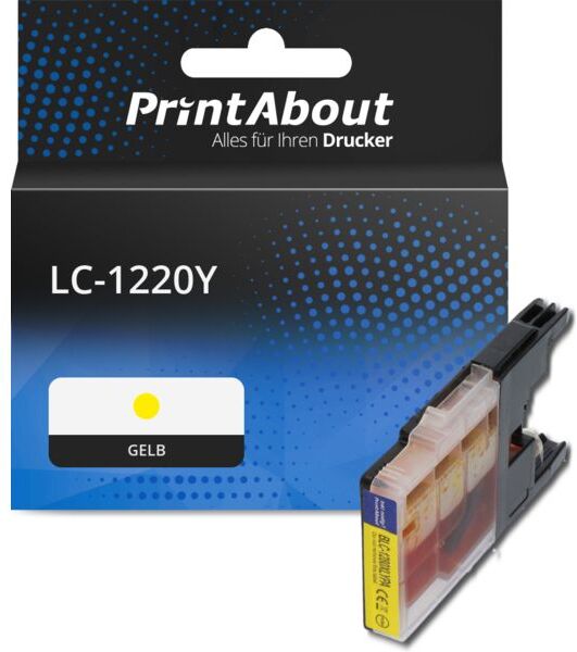 PrintAbout Druckerpatrone kompatibel mit Brother LC-1220Y - Gelb