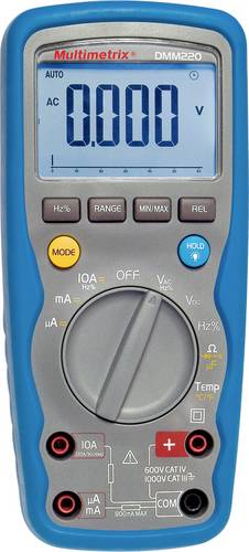 Multimetrix DMM 220 Hand-Multimeter digital Wasserdicht (IP67) CAT III 1000 V, CAT IV 600V Anzeige (Counts): 6000