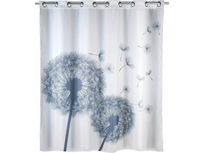 Duschvorhang WENKO Astera Flex , weiß (astera flex), B:180cm H:200cm, Polyester, Duschvorhänge, Duschvorhang, Höhe 200 cm, Polyester, waschbar