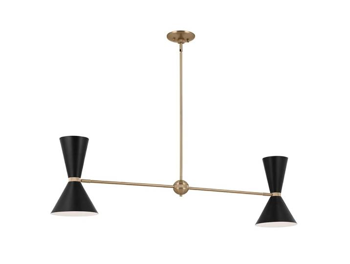 Lustre 4 Lumières acier