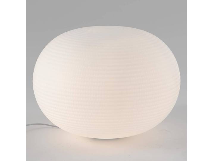 Fontana Arte Designer Tischlampe Bianca, dimmbar, weiß / opal, für Wohn- / Esszimmer, Glas, Design, Tischlampe