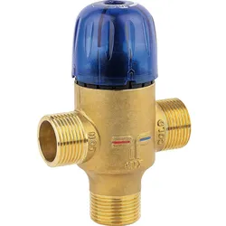 Thermostatisches Mischventil Trinkwasser 1'' AG, 35 bis 70 °C mit Kvs 2,1 und Rückflussverhinderer
