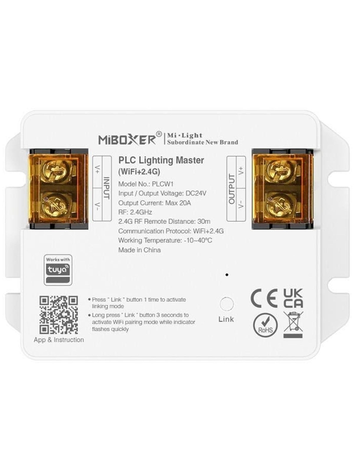 Miboxer WiFi Controller - DC24V - WiFi - 2.4GHz RF - PLC