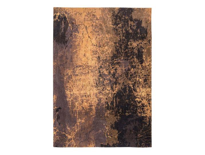 Louis De Poortere Teppich Deep Mine Mad Men Cracks 80/150 cm, Orange, Marmor Optik, Stein Optik, Werkzeug/Technologie, Rechteckig, 80x150 cm, antistatisch, pflegeleicht, rutschfeste Unterfläche, für Fußbodenheizung geeignet, UV-beständig, waschbar, Teppiche und Böden, Teppiche