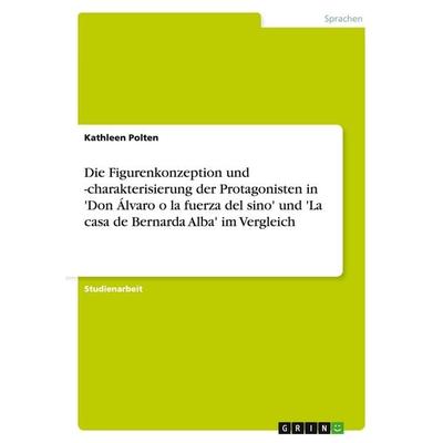 Die Figurenkonzeption und -charakterisierung der Protagonisten in 'Don Álvaro o la fuerza del sino' und 'La casa de Bernarda Alba' im Vergleich,