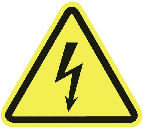 Warnschild Warnung vor elektrischer Spannung Kunststoff 100St.