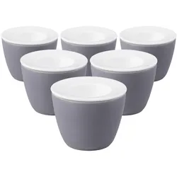 SNACK AND EGG Life Fashion Elegant Grey ø 6,8 cm 6er Set