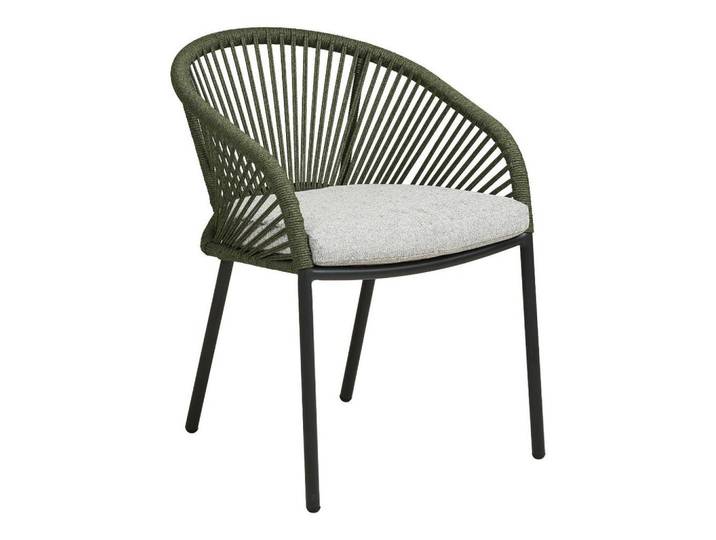 ebuy24 Gartenstuhl, Noomi, Stühle Grün, Metall / Polyester, 64 x 58 x 77 cm, 64x77x58 cm, Gartenmöbel, Gartensessel, Gartenstühle