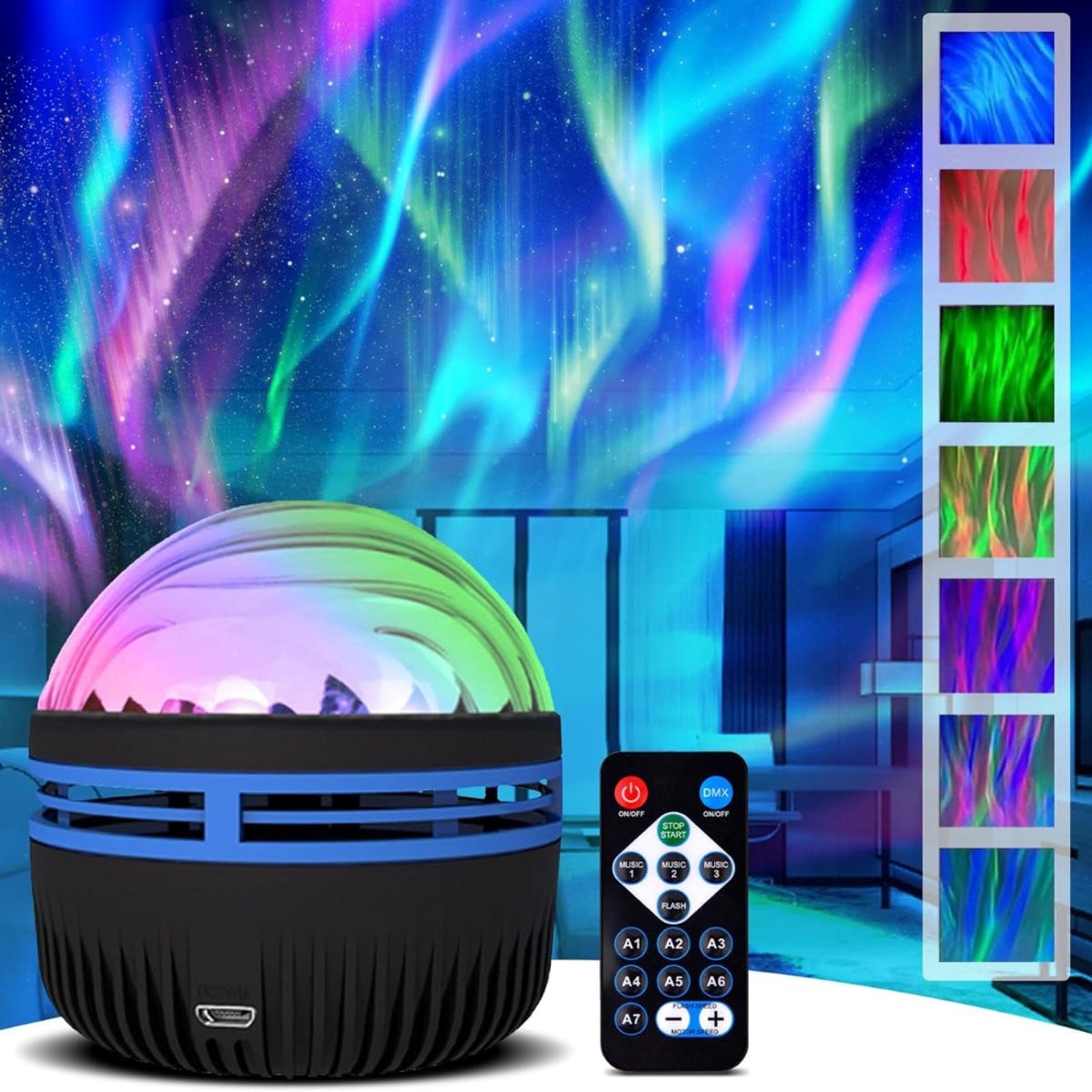 Noorderlicht Projector Galaxy Lamp met Sterrenhemel en Multicolour Effect