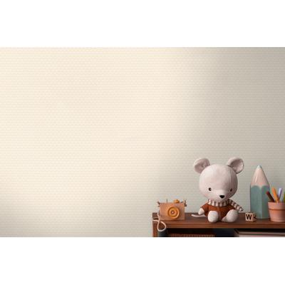 Vliestapete LIVING WALLS "Kids Studio Rauten – Glitzer Vliestapete", beige (weiß), B:0,53m H:0m L:10,05m, Vinyl, Vlies, Tapeten, Feines geometrisches Rautenmuster mit dezentem Glitzereffekt