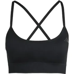 ADIDAS Damen BH Workout Essentials Knit Light Support Padded BH, Größe XL in Schwarz Schwarz
