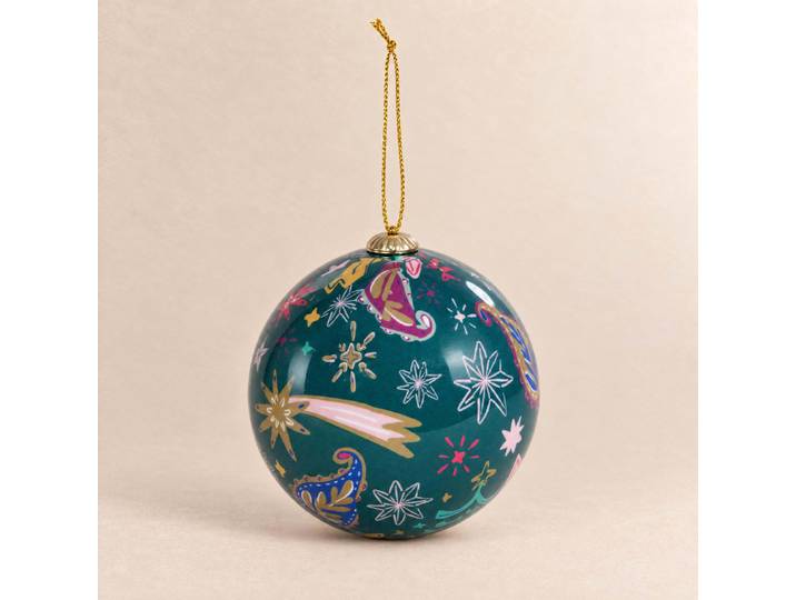 Mehrfarbige Weihnachtskugel aus Papier