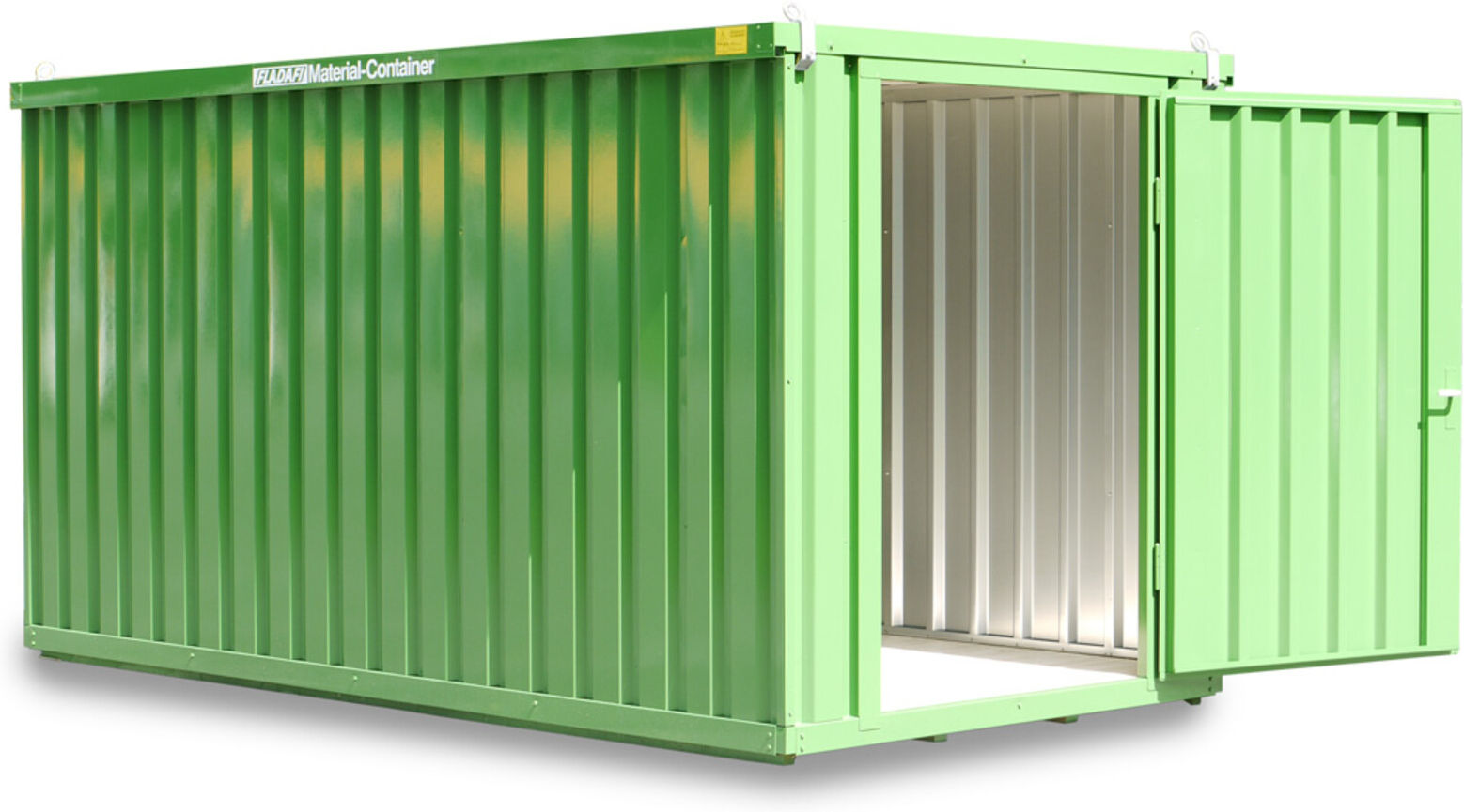 Säbu Fladafi MC 1400 TS Materialcontainer Verzinkt, für Lagerung von Materialien mit Materialcontainer aus Stahl, zerlegbar, mit Holzfußboden, Abmessungen 1400x2100x2100mm, 14200103)
