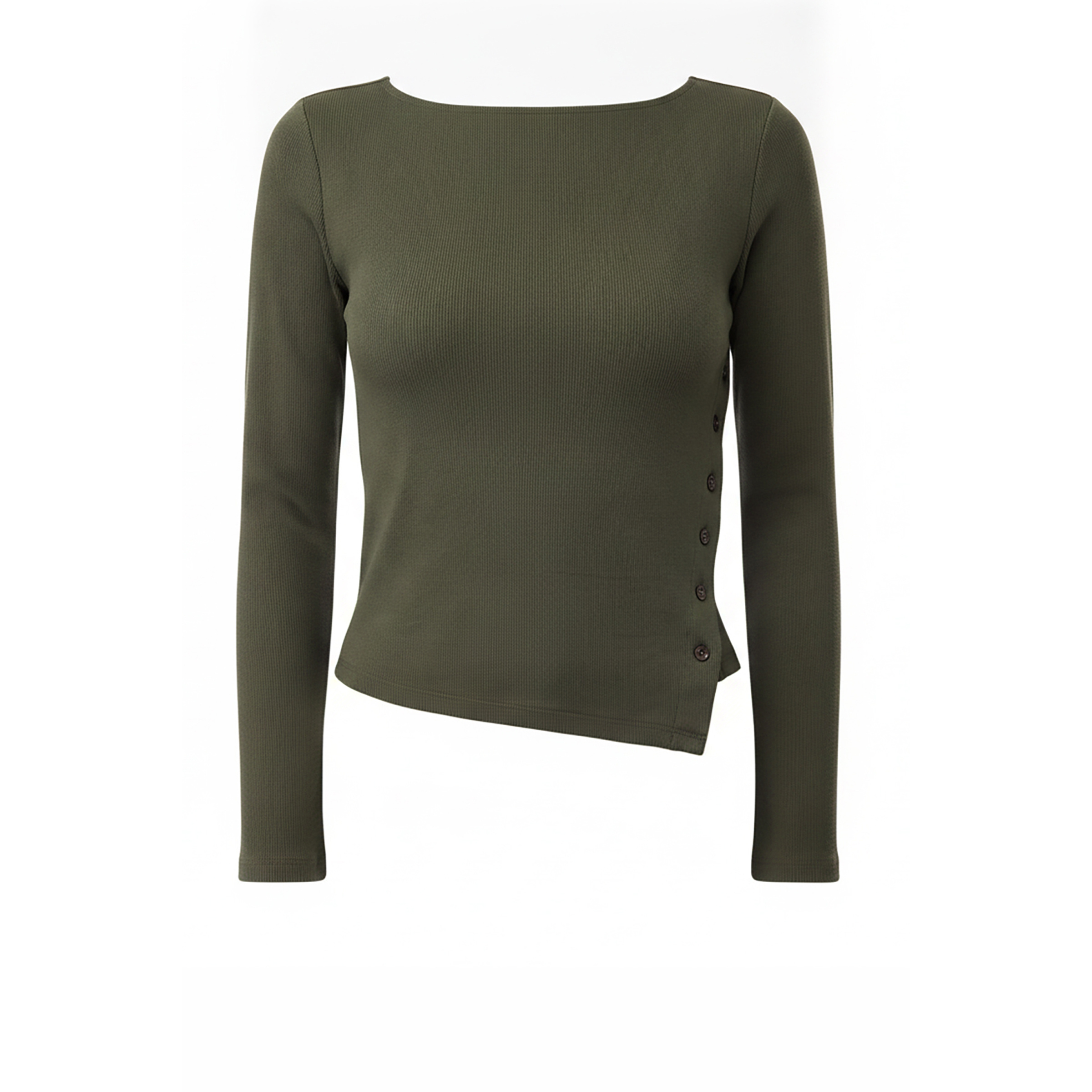 Mandala Side Button Damen Longsleeves grau Größe L Yoga Widerstandsfähig