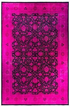 Overton "Fine Vibrance One-of-a-Kind Hand-Knotted Area Rug - Pink, 12' 2"" x 18' 5"" - 12' 2"" x 18' 5"""