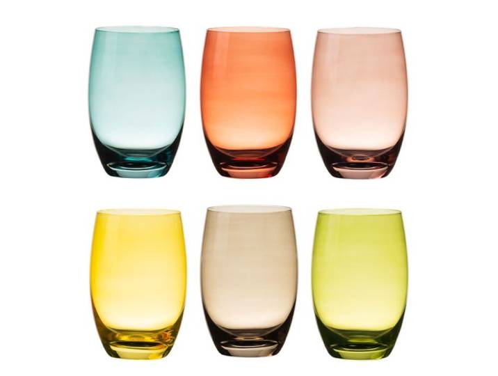 Lunasol Trinkglas Optima Multicolor 6er-Set