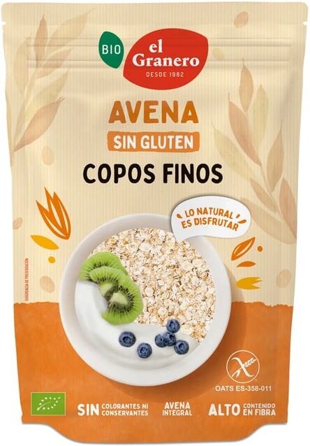 El Granero Integral Copos Suaves De Aveia Integral Sem Glúten Bio 500g