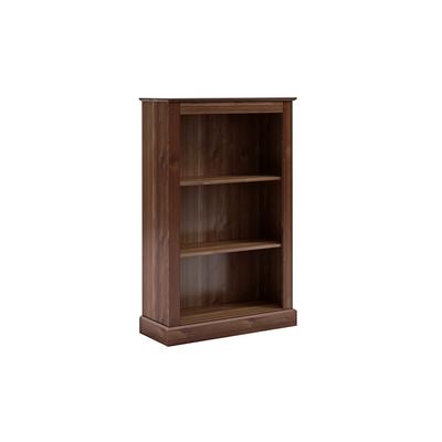 Bücherregal OTTO HOME "Liotta", braun, B:77cm H:120cm T:31cm, Massivholz, Regale, Bücherregal, Mit Sockel und 2 Regalböden