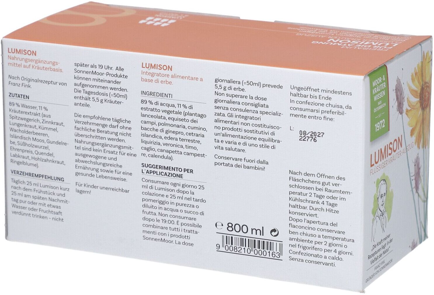 SonnenMoor® Lumison Flüssigkeit 8x100 ml 8x100 ml Flüssigkeit