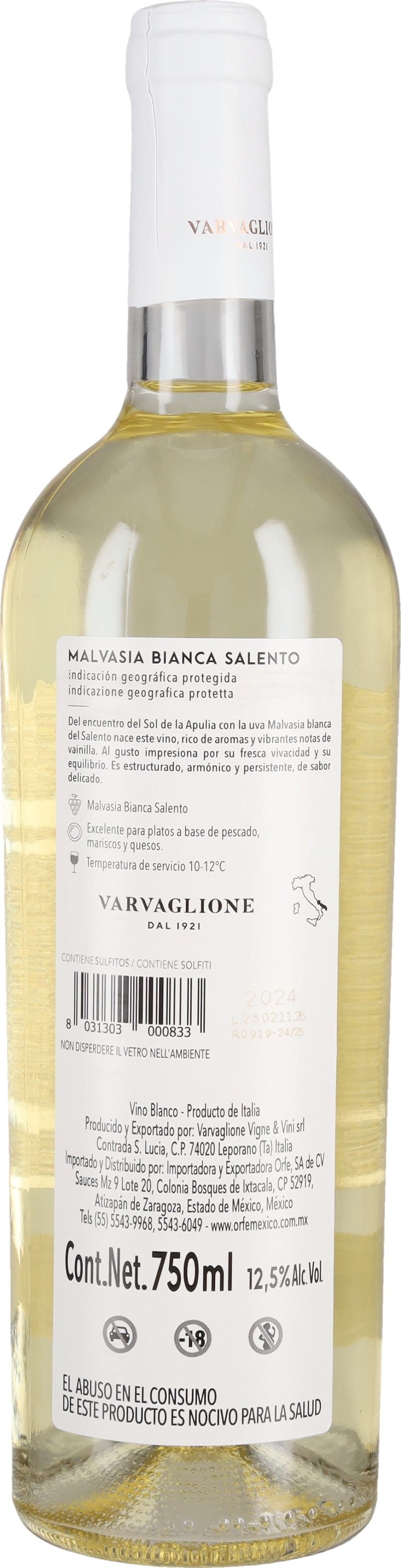 Malvasia Bianca del Salento '12 e Mezzo' Varvaglione 2024