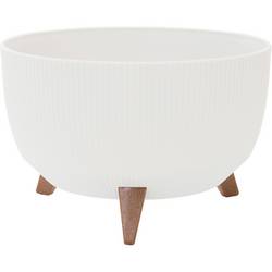 Siena Garden OSLO STRIPE LA960-05 Pflanzgefäß Polypropylen Weiß