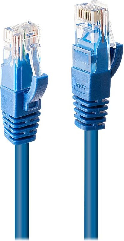 Lindy Cat6 U/UTP Kabel, blauw, 2.00 m