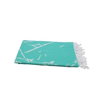 my Hamam Handtuch Hamamtuch als Strandtuch "Marmor" smaragdgrün