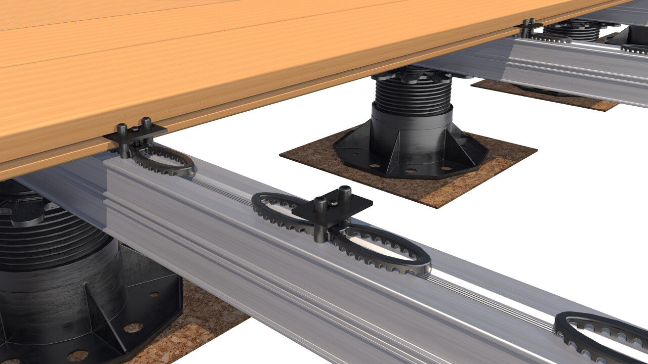 HSI Terra Deckclip mit Klemmplatte inkl. Schrauben für Terrassendiele - 20 Stück