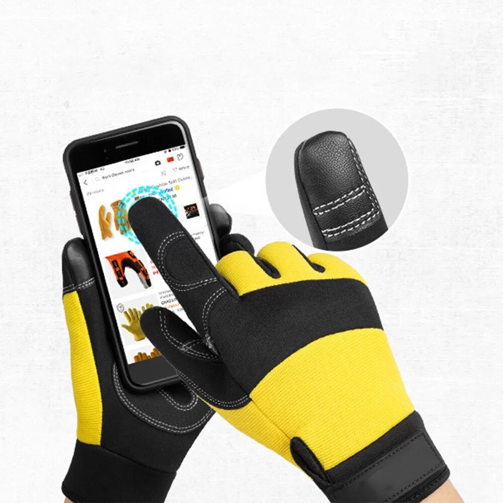 INF Gants de jardinage tactiles antidérapants - Gants de travail flexibles et respirants
