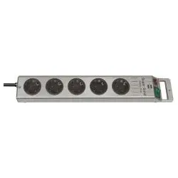 Brennenstuhl Super-Solid Line Silber 5 AC-Ausgänge 2,5 m