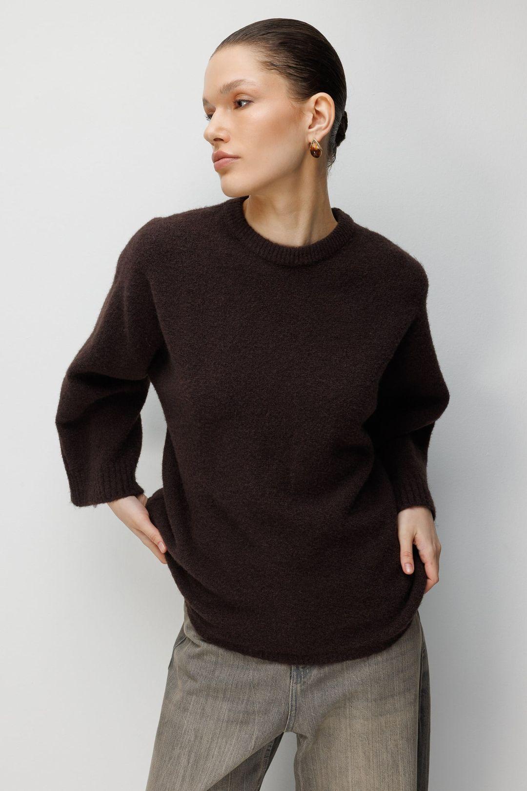 Damen Oversized Rundhals-Pullover