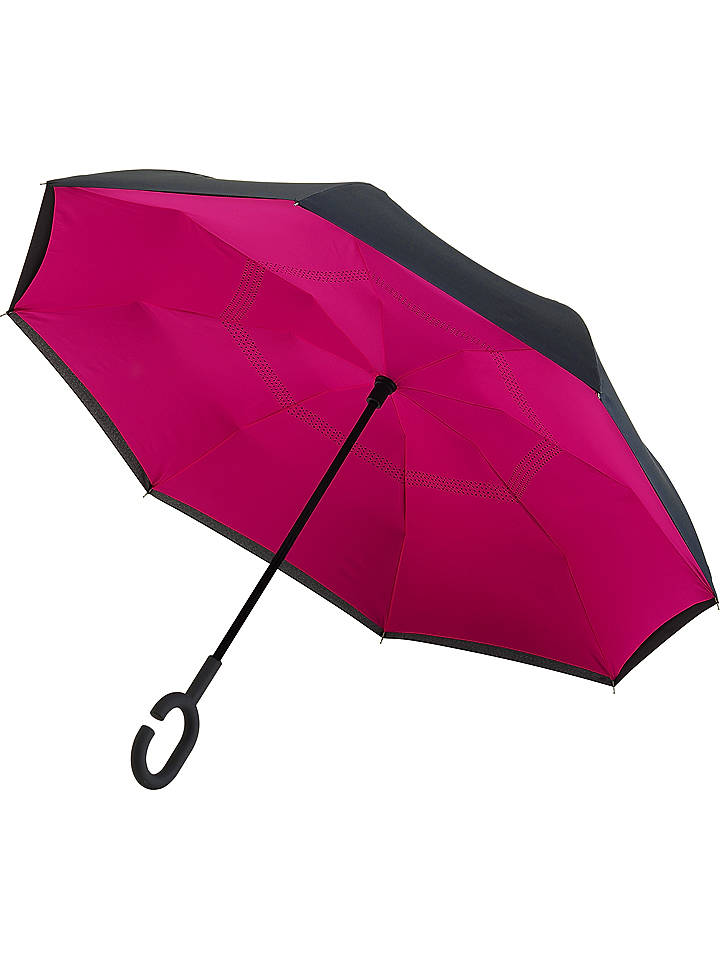 Impliva Inside-Out-Schirm in Pink/ Schwarz - Ø 107 cm - onesize