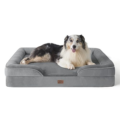 Bedsure Orthopedisch Hondenbed XL Groot, Grijs, B/D: 106 x 80 cm