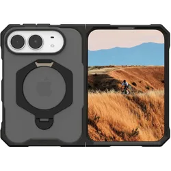 UAG Mouve XTE 360 MagSafe Kickstand Case (Apple iPhone Duo), Smartphone Hülle, Schwarz, Transparent, Grau