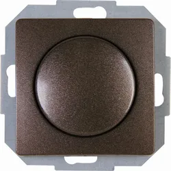 Kopp 843426083 PARIS - Kombigerät - Druck-Wechselschalter, Dimmer, für LED, Glühlampen, Halogenlampen, Farbe: palisander