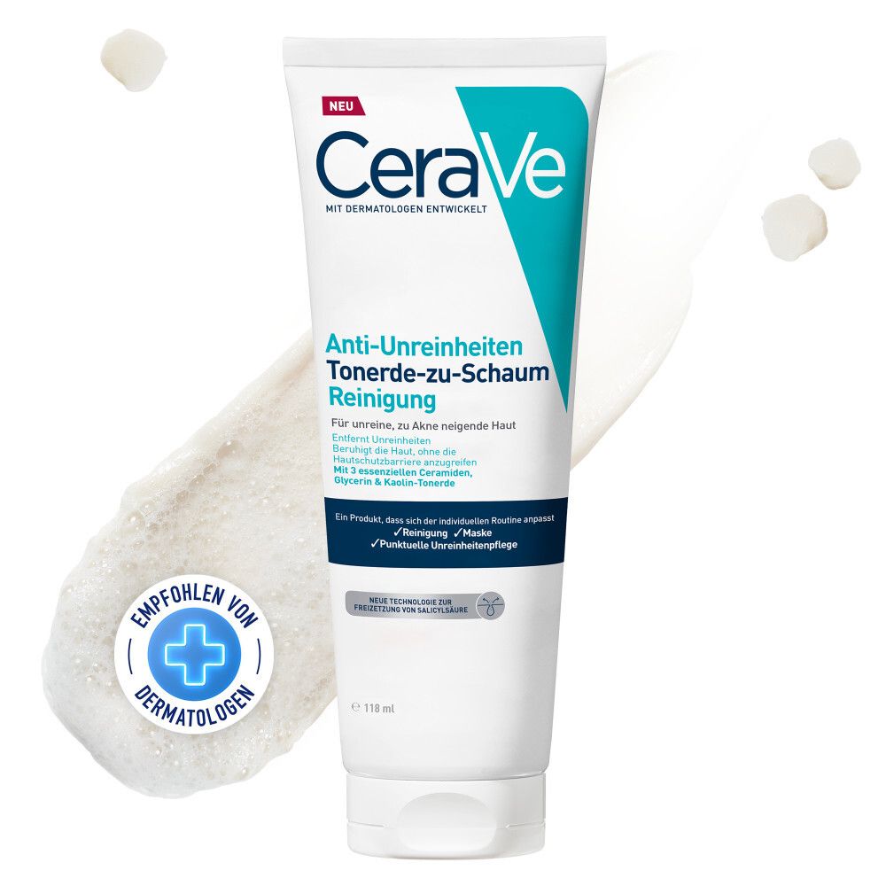 Cerave Tonerde-zu-Schaum Reinigung 118 ml Paste