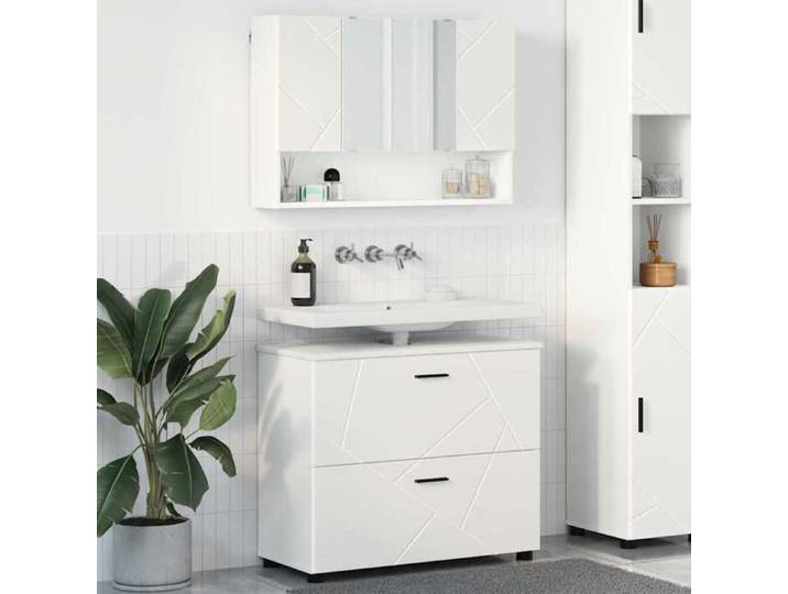 Magnifique Meubles de salle de bain 2 pc Blanc - Résistance à l'humidité &2152