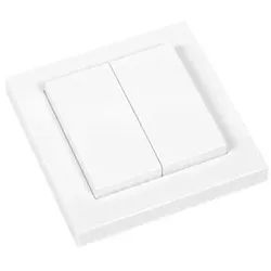 ELDAT RTS23E5004A12 Wandtaster Doppel- wippe komplett Easywave 2x EIN/AUS weiß
