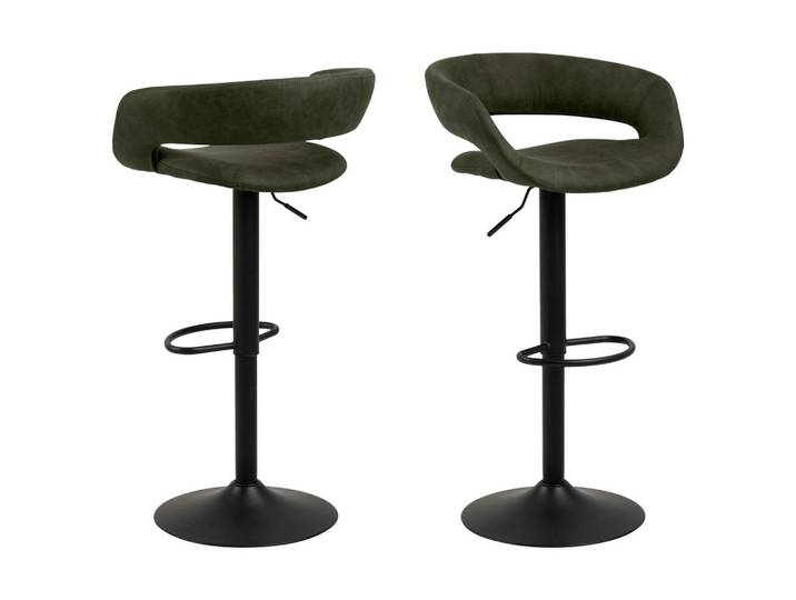 ebuy24 Barhocker 2er-Set grün, Grün, 54x101x48 cm, Esszimmer, Barmöbel, Barhocker