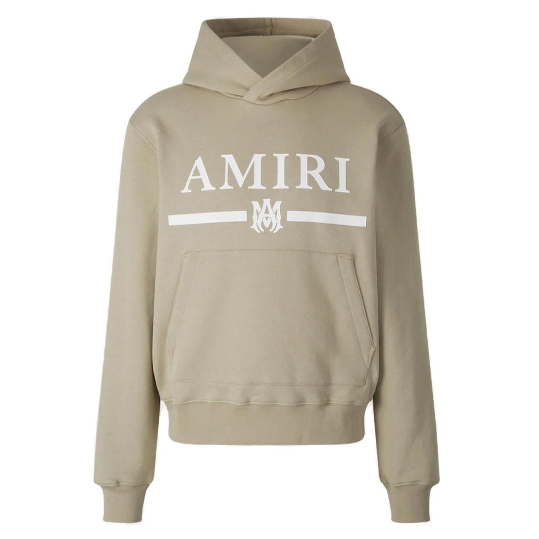 Amiri MA Bar-logo beige hoodie