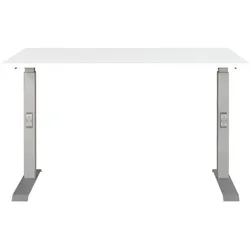 Germania-Werke Schreibtisch höhenverstellbar (manuell) »Downey« 120 cm grau, 120x91x80 cm