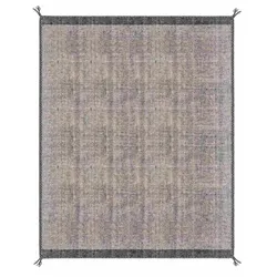 Teppich Chathu aus Baumwolle und Wolle, modern, grau, 200x300 cm, pflegeleicht
