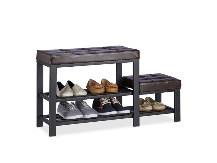 Relaxdays Schuhbank mit Hocker