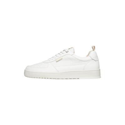 Sneaker N91 "Bball M AB Herrensneaker", Herren, Gr. 41, weiß, Kalbsleder, Schuhe Sneaker, Turnschuh Leder handgefertigt, sportlicher Freizeitschuh Herren