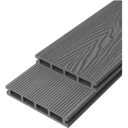 Endorphin, Gartenbodenbelag,  4m2 Premium WPC Terrassendielen in Holzoptik–Farbe: grau (220 x 14.50 cm)