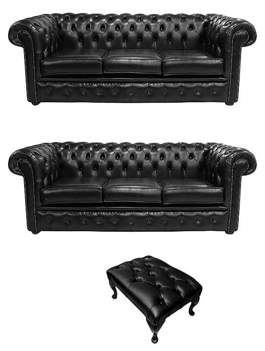 Chesterfield Klassieke Gestoffeerde Bank voor Volwassenen
