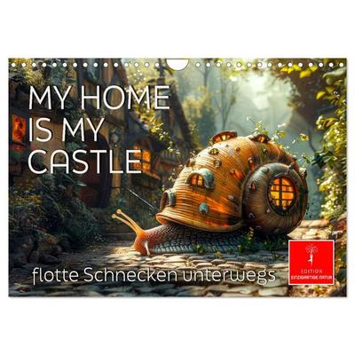 My home is my castle - flotte Schnecken unterwegs (Wandkalender 2026 DIN A4 quer), CALVENDO Monatskalender